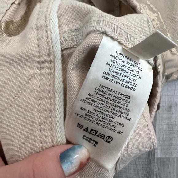 Anthropologie Wanderer utility pant khaki and gold painted - Picture 12 of 14